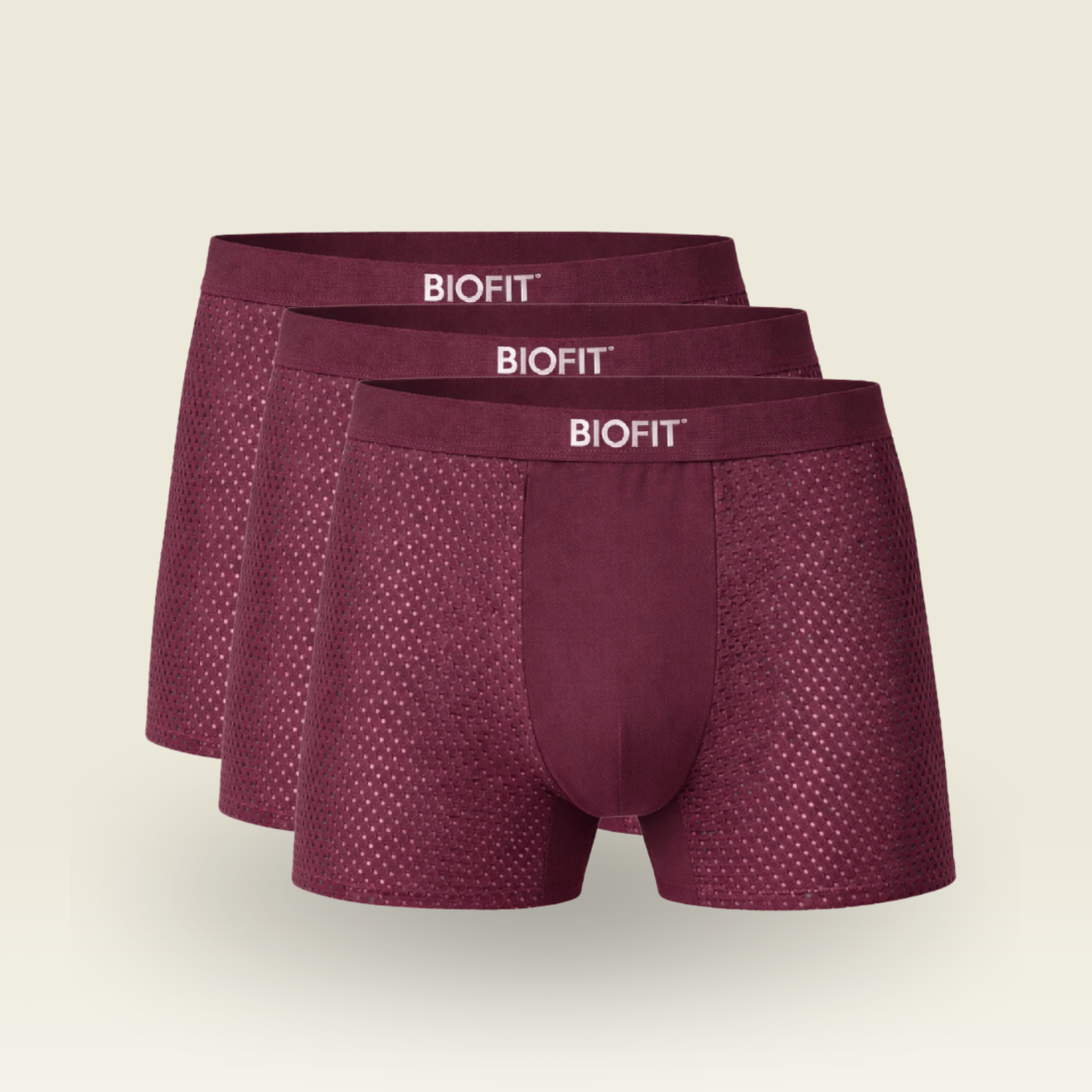 BIOFIT Essentials Boxer Trunks 3-Pack Red – Biofit