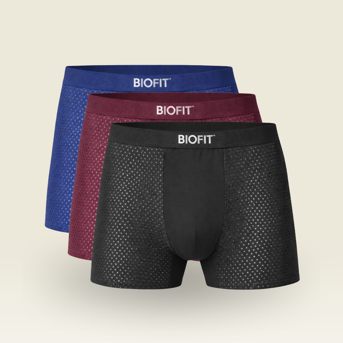 BIOFIT Essentials Boxer Trunks 3-Pack Multicolor