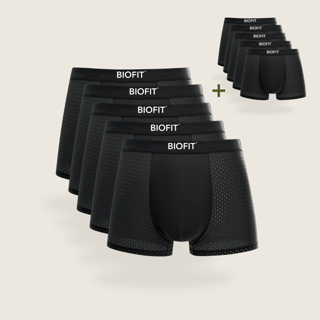 BIOFIT Essentials Boxer Trunks 5-Pack Black | + 5 FREE