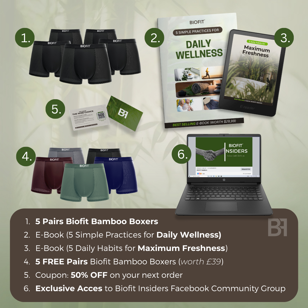 BIOFIT Essentials Boxer Trunks 5-Pack Multicolor | + 5 FREE