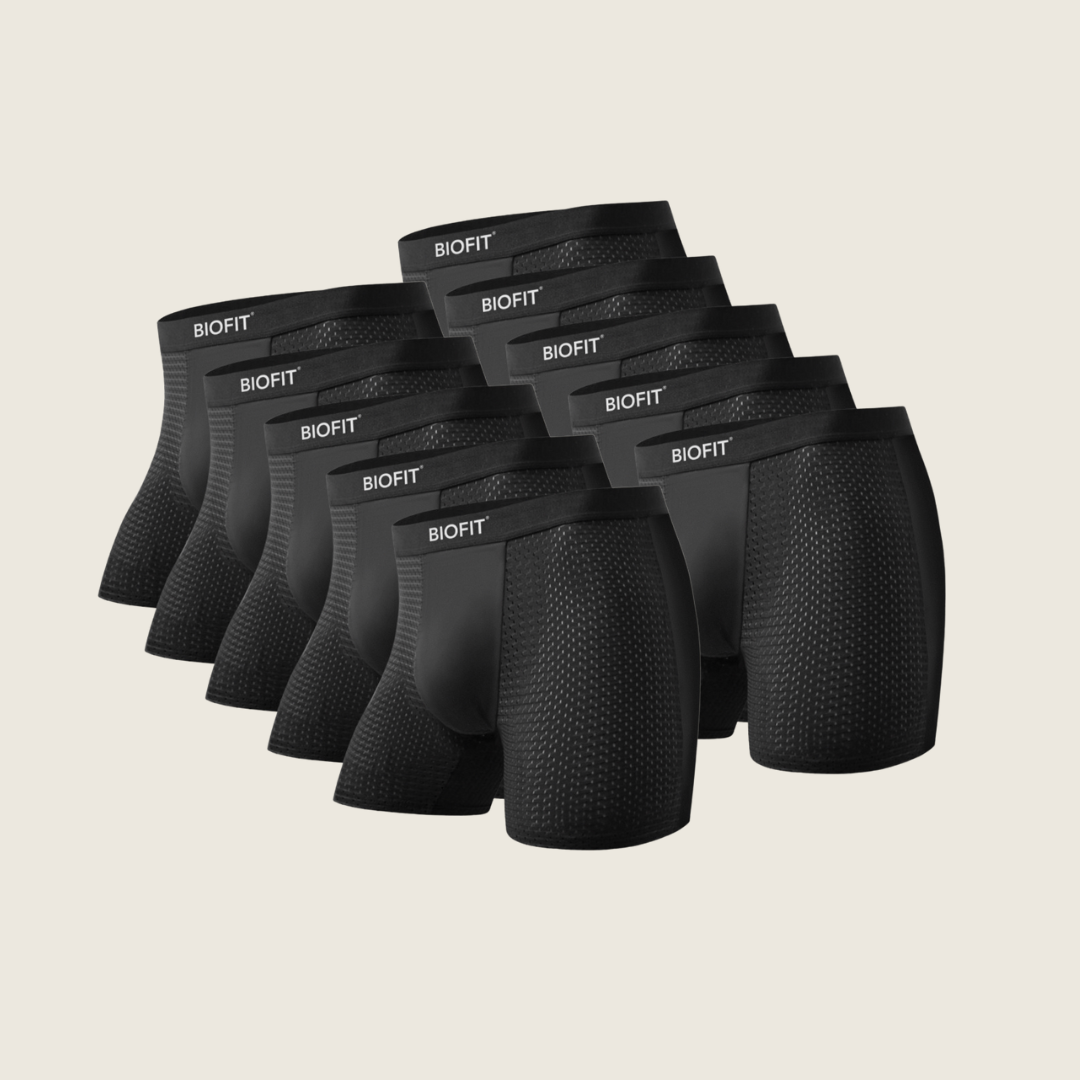 BIOFIT® Essentials Boxer Trunks 5-Pack Black | + 5 FREE