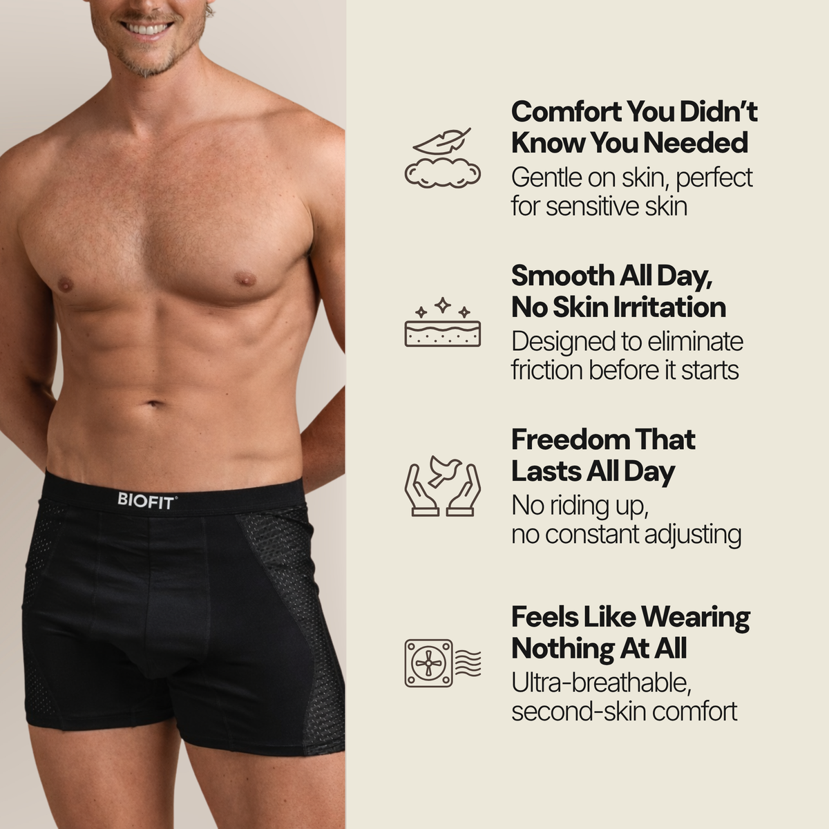 BIOFIT® Origins Black Boxers 5-Pack