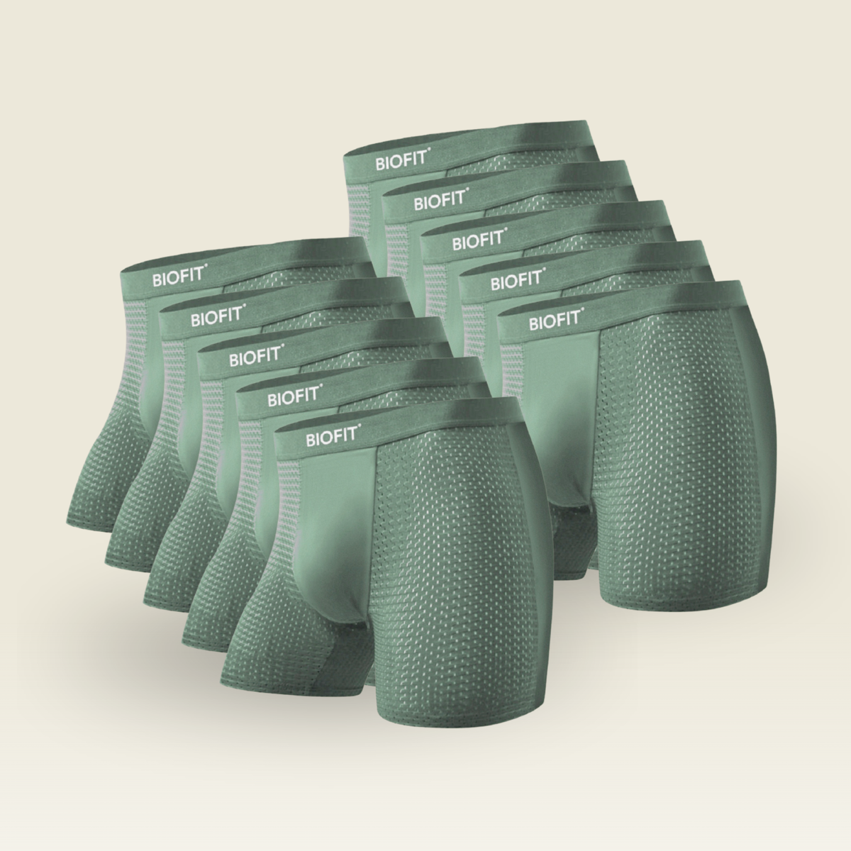 BIOFIT Essentials Boxer Briefs Green | 5 Pack + 5 FREE