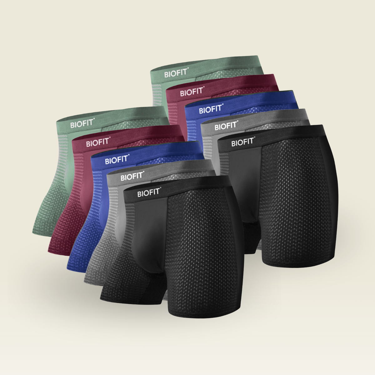 BIOFIT Essentials Boxer Briefs Multicolor | 5 Pack + 5 FREE